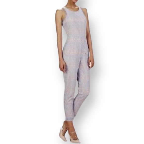 LAUREN CONRAD • RUNWAY COLLECTION • LAVENDER LACE JUMPSUIT - Picture 2 of 8